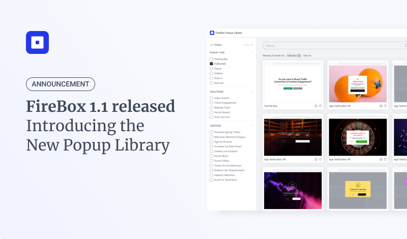 FireBox 1.1 released – Introducing the New Popup Library