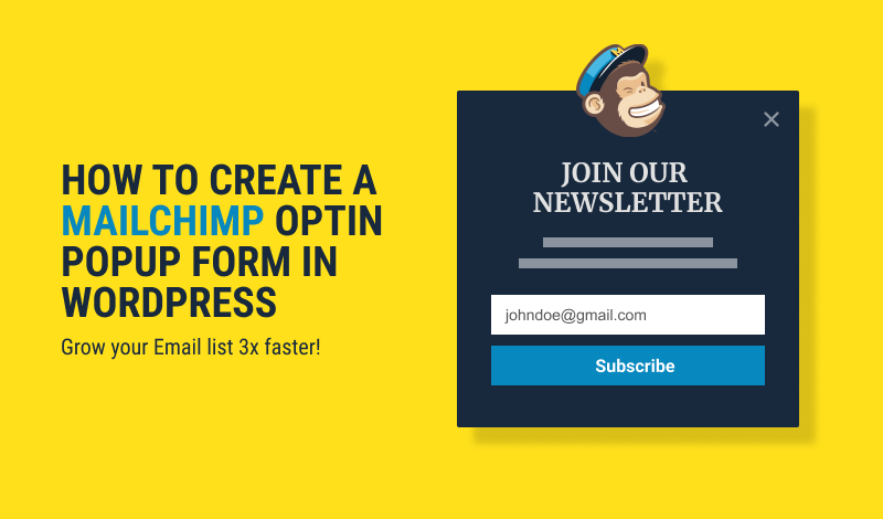 How to Create a MailChimp Subscribe Popup Form in WordPress