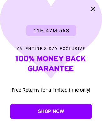 Promote your Return - Refund Policy on Valentine's Day with a Page Load Popup