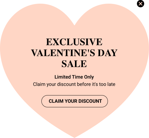 Promote Valentine's Day Sale with a Heart-Shaped Popup Banner