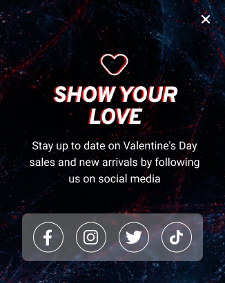 Encourage People to Follow on Valentine's Day with a Slide-in Popup