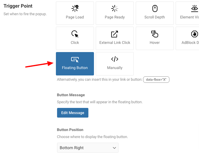 Create a floating button popup in WordPress.