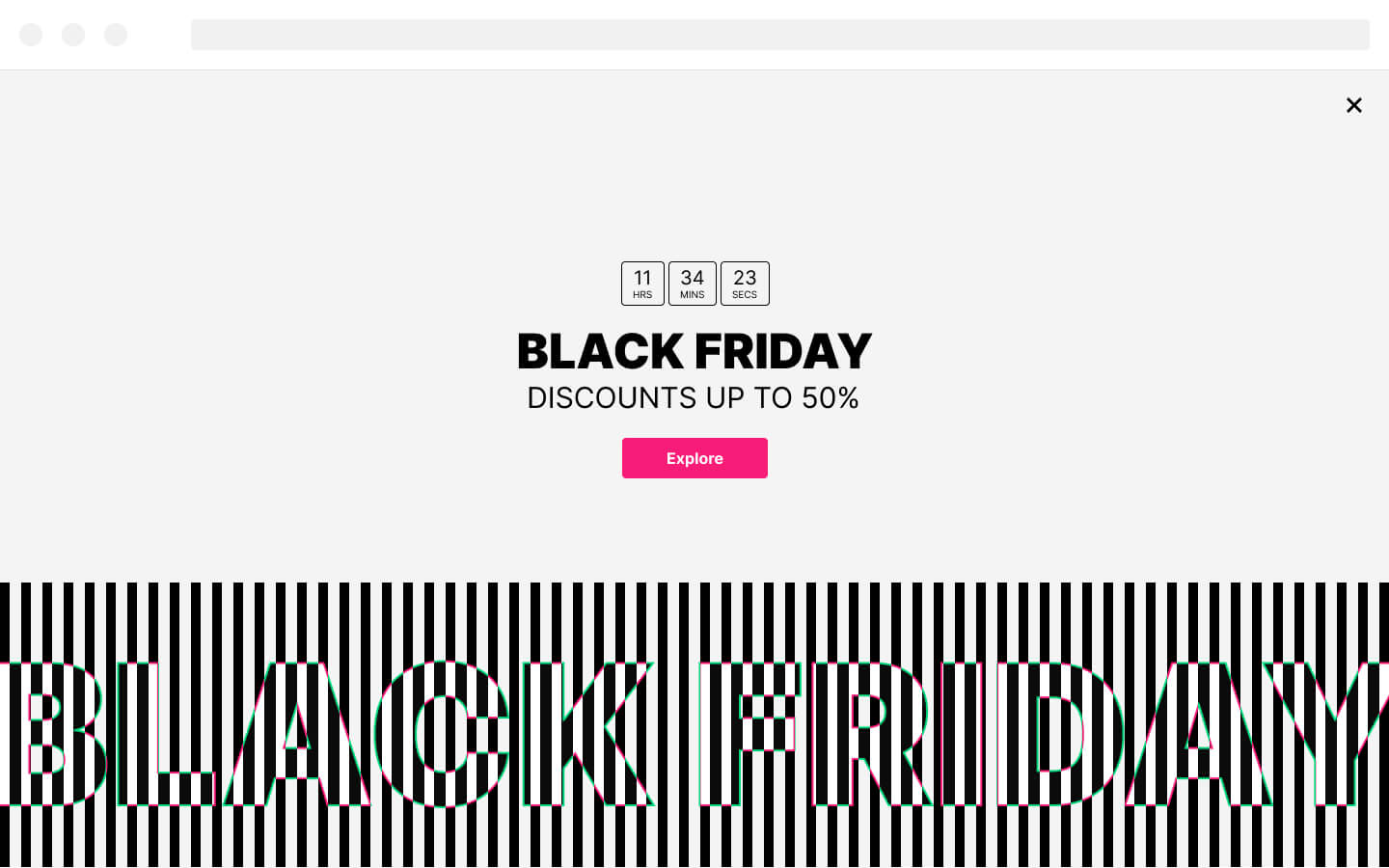 Increase Sales on Black Friday with a Fullscreen Discount Popup