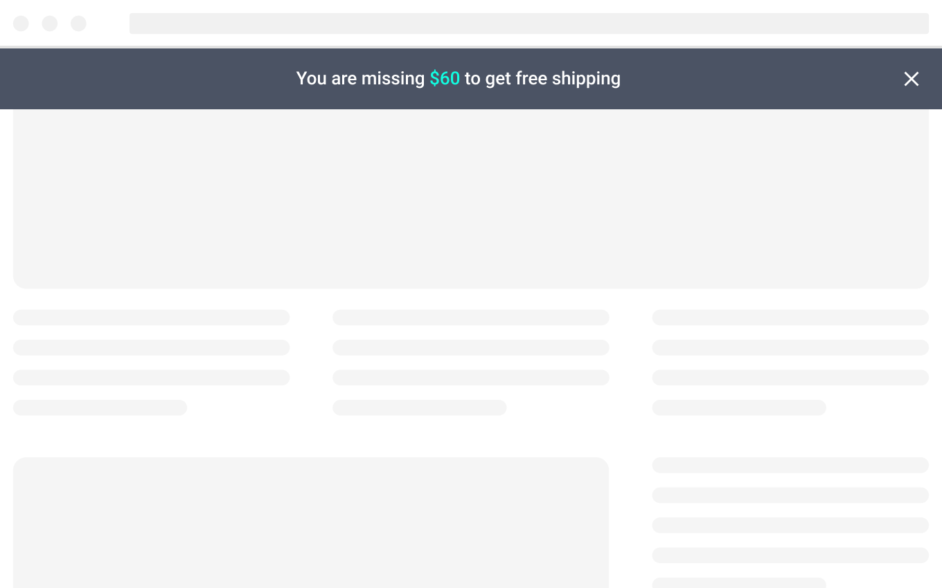 Create a Free Shipping Bar with Remaining Amount Needed